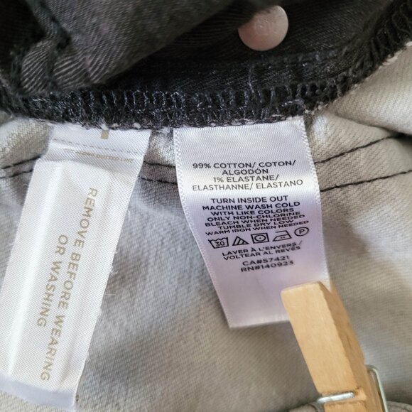 Loft Jeans Light Gray30/10 Curvy Straight Crop Raw Hems Mineral Wash Dyed - Picture 13 of 13